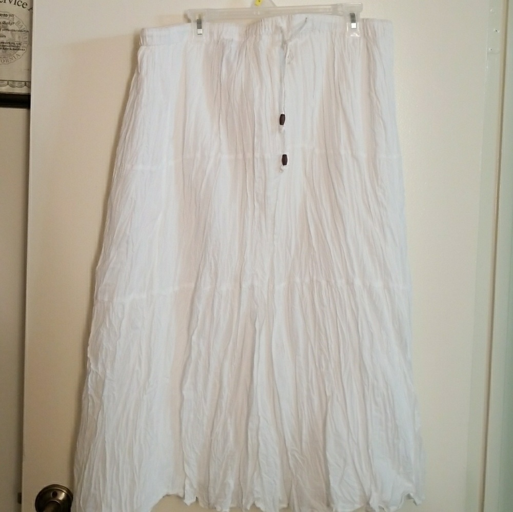Long white skirt